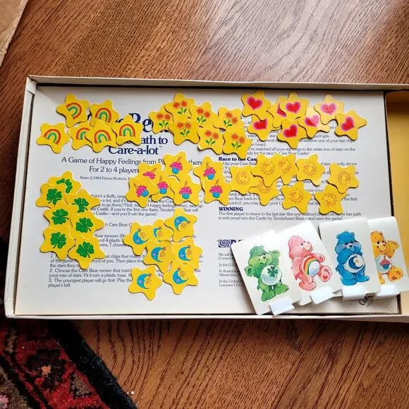 Vtg 80s Care Bear Board Game On the Path to Care-a-Lot - Picture 7 of 7